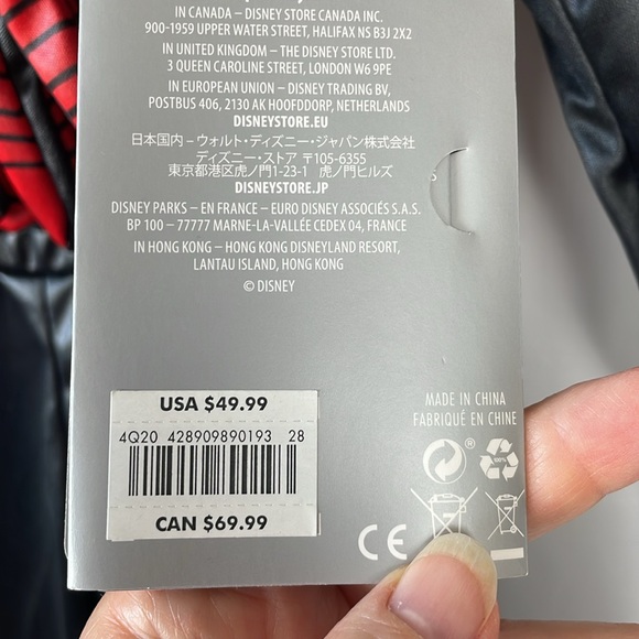 NWT Disney Spider-Man Costume w/Mask, Gloves, and Bulging Muscles - Size 9/10 - Picture 15 of 16